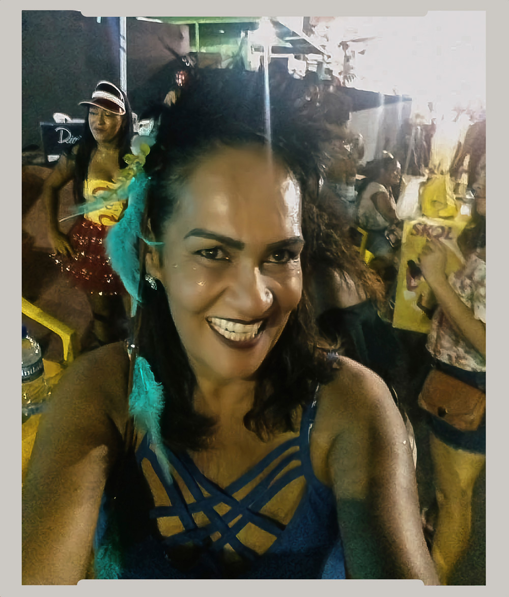 Shelia attending a Carnival street party